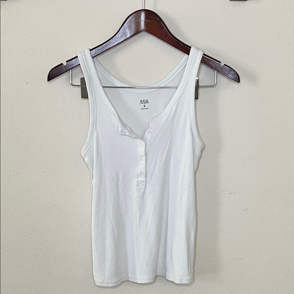 a.n.a White Muscle Shirt Casual Summer Tank Top Size Medium